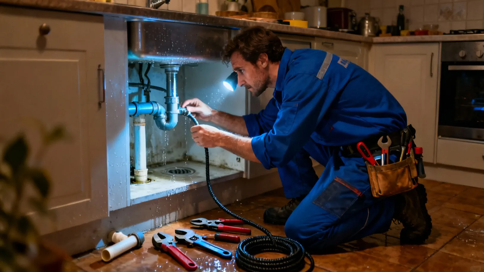 Plombier d'urgence intervenant la nuit à Grenoble